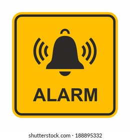 Ringing bell icon. Alarm sign.
