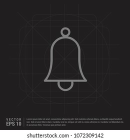 Ringing bell icon - Black Creative Background