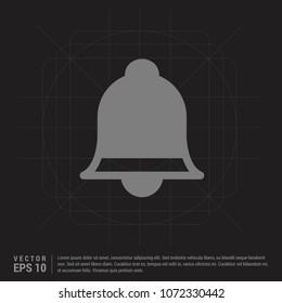 Ringing bell icon - Black Creative Background