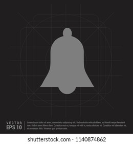 Ringing bell icon - Black Creative Background - Free vector icon