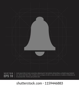 Ringing bell icon - Black Creative Background - Free vector icon