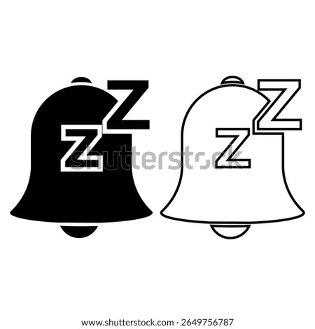 Ringing bell icon in both fill and outline styles representing new notification alert isolated on white background for user interface and mobile app design in vector EPS 10 format.