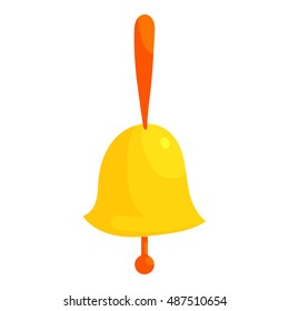 Ringing bell icon in cartoon style isolated on white background vector illustration