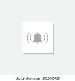 Ringing Bell Icon in Flat Design Style