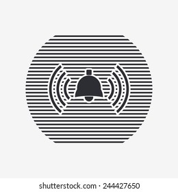 Ringing bell icon. Flat design style. Made vector illustration