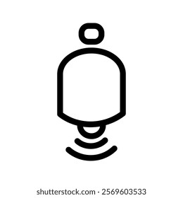 Ringing bell icon, ideal for notifications, alerts, or sound-related purposes.