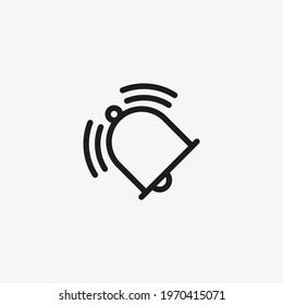 Ringing bell icon. Incoming notifications, alarm button for UI design.