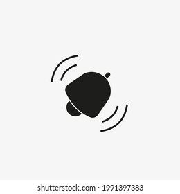 Ringing bell icon. Incoming notifications, alarm button for UI design.