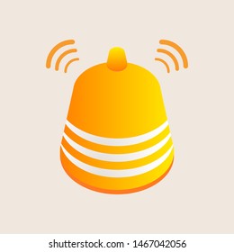 Ringing Bell icon. Modern style. Orange Gradient bell