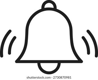 Icono de campana sonora con líneas de movimiento en blanco y negro, que simbolizan notificaciones, alertas y señales de atención digital