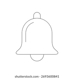 A ringing bell icon on a white background. Vector image.