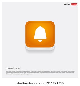 Ringing bell icon Orange Abstract Web Button - Free vector icon