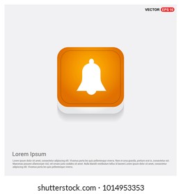 Ringing bell icon Orange Web Button