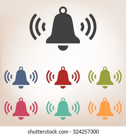 Ringing bell icon set