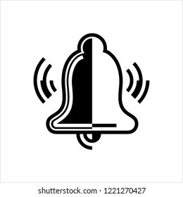 Ringing Bell Icon, Ringing Bell Sound Icon Vector Art Illustration