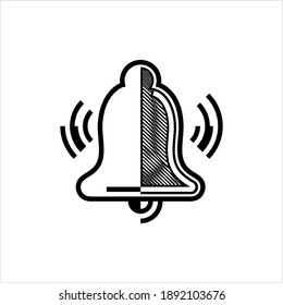 Ringing Bell Icon, Ringing Bell Sound Icon Vector Art Illustration