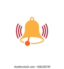 Ringing Bell icon vector, alarm solid logo, pictogram isolated on white, pixel perfect illustration