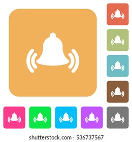 Ringing bell icons on rounded square vivid color backgrounds.