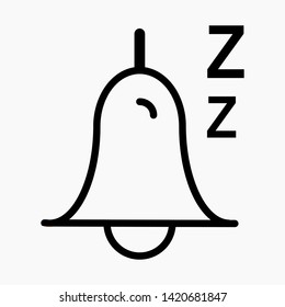 Ringing bell isolated minimal single flat linear icon for application and info-graphic. Commercial line vector icon for websites and mobile minimalistic flat design.
