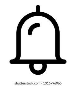 Ringing bell line vector icon 