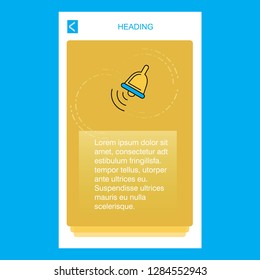 Ringing bell  mobile vertical banner design design. Vector