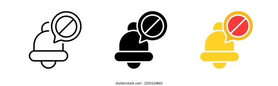 Ringing bell with phone line icon. Reminder, notification, ring, doorbell, jingle, ringtone, message, call, alarm clock. Vector icon in line, black and colorful style on white background