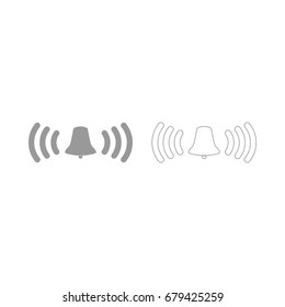 Ringing bell  set  icon .