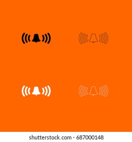 Ringing bell  set  icon .