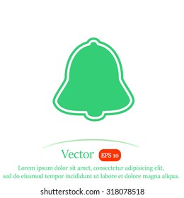 Ringing bell vector icon.