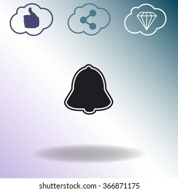 Ringing bell vector icon.