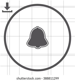 Ringing bell vector icon.