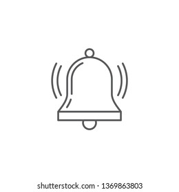 Ringing bell vector icon isolated on white background