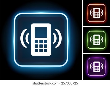 Ringing Cell Phone on Glow Square Button