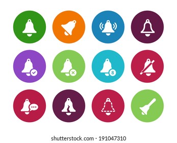 Ringing circle icons on white background. Vector illustration.