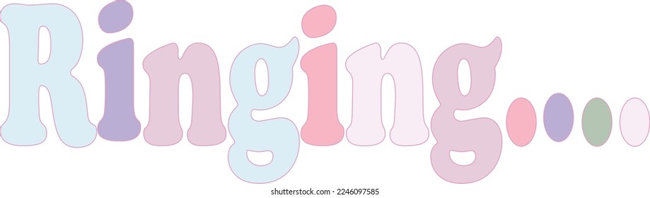 Ringing cute vector art for girl
