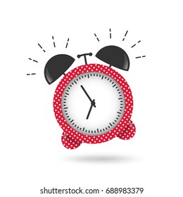 Ringing mechanical alarm clock vector isolated