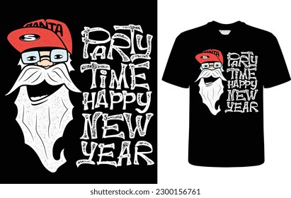 Ringing in the new year. The design features bold, colorful text that spells out "Happy New Year!"