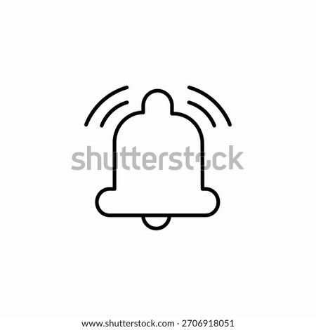 ringing notification bell icon sign vector