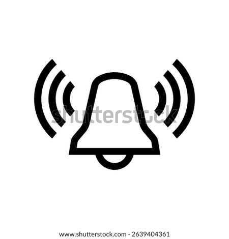 Ringing Notification Bell Icon – Sound Alert Vector