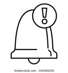 Ringing notification icon. Outline ringing notification vector icon for web design isolated on white background