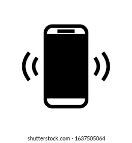 ringing phone glyph vector icon - ui icon vector