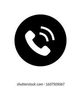ringing phone glyph vector icon - ui icon vector