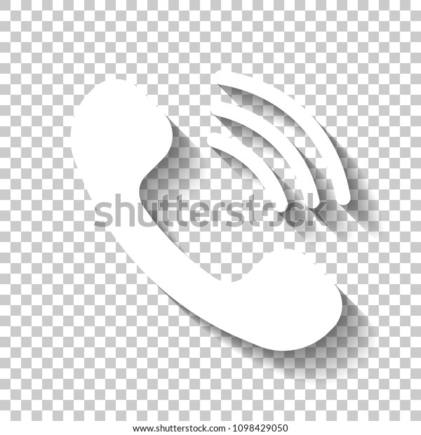 Ringing Phone Icon Retro Symbol White Stock Vector Royalty Free