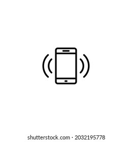 Icono de teléfono sonoro, vector de icono de Ringing smartphone