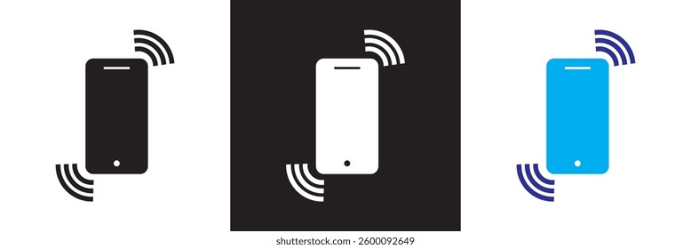 Ringing phone icon.  Vector illustration. isolated on white and black background. EPS 10