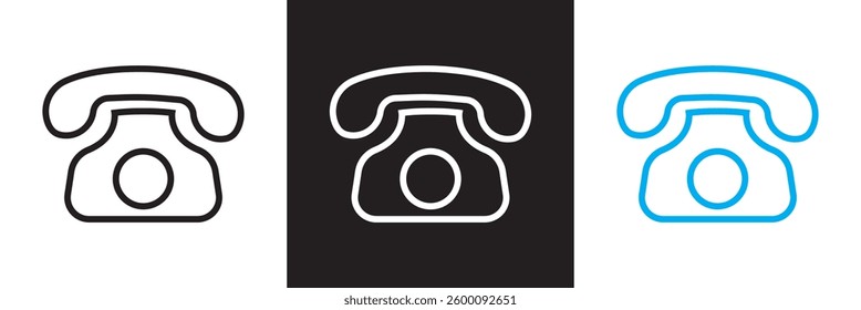 Ringing phone icon.  Vector illustration. isolated on white and black background. EPS 10
