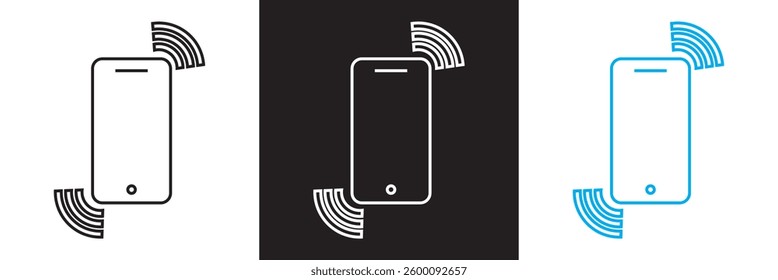 Ringing phone icon.  Vector illustration. isolated on white and black background. EPS 10
