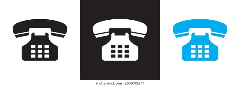 Ringing phone icon.  Vector illustration. isolated on white and black background. EPS 10