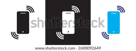Ringing phone icon.  Vector illustration. isolated on white and black background. EPS 10