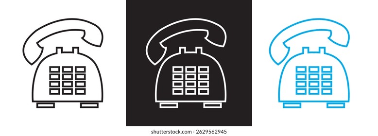 Icono de teléfono que suena . Vector para Sitios web, interfaces móviles, presentaciones, Anuncio, imagen de marca, etc. Ilustración vectorial. aislado en el fondo blanco y negro. EPS 10